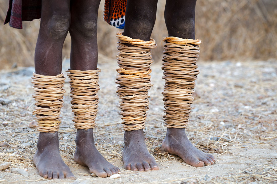  Leg ornaments from young girls from the Mucubal (Mucubai, Mucabale, Mugubale) tribe   Angola